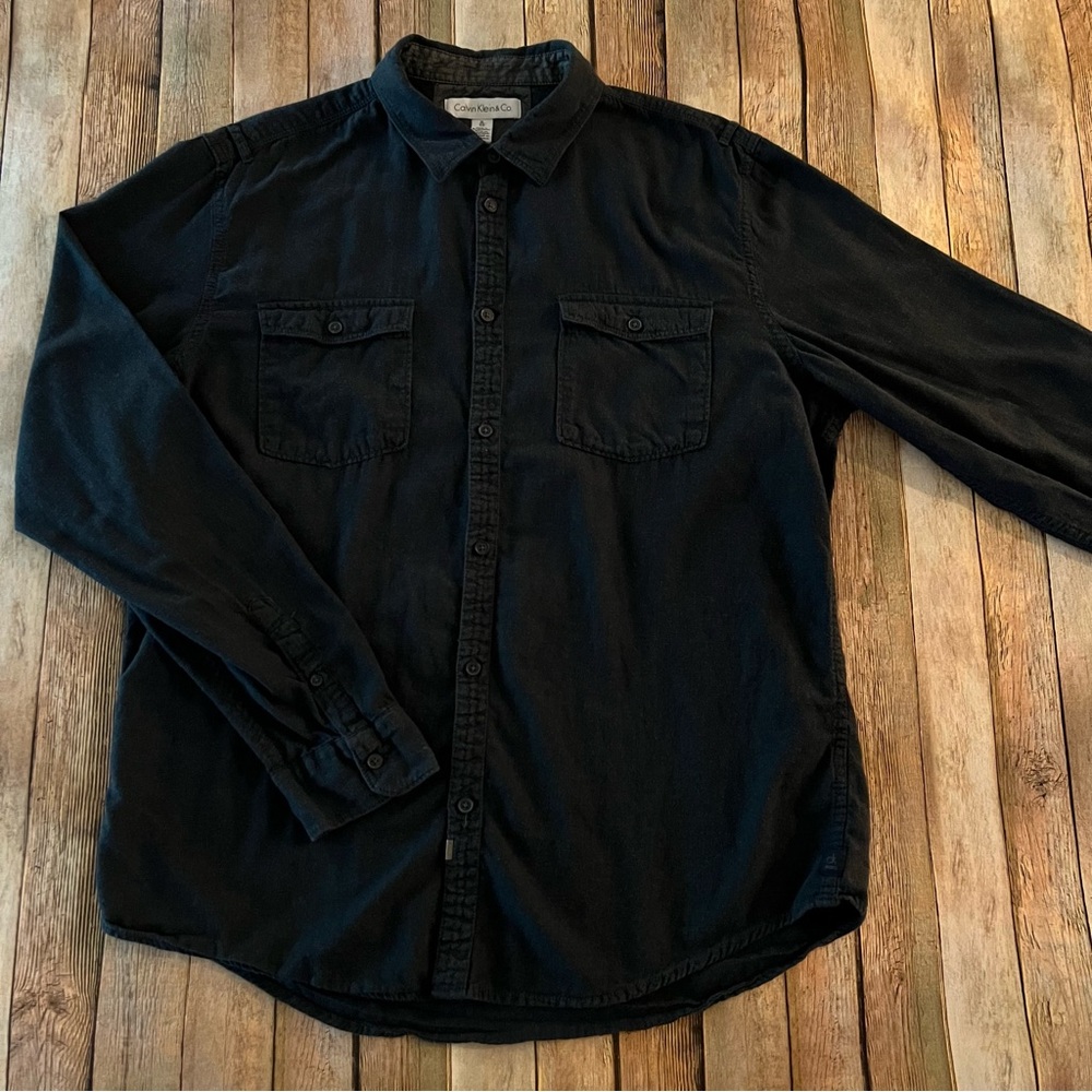 Calvin Klein mens long sleeve casual button down shirt | size Extra large
